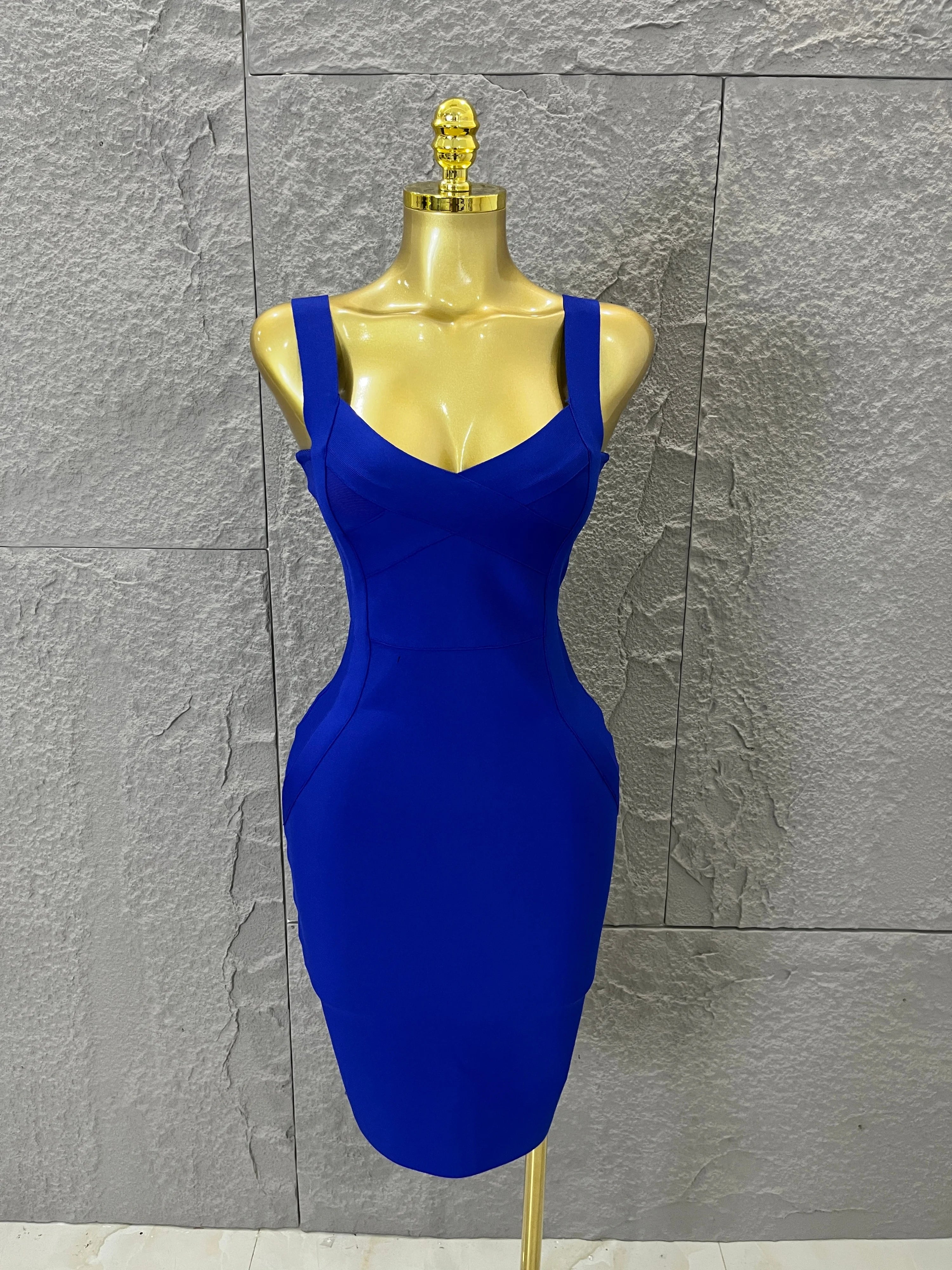 Elegant Sweetheart Neck Bandage Dress Crisscross Bust Slim Fit Midi Evening Banquet Formal Dinner Wedding Guest Cocktail Outfit