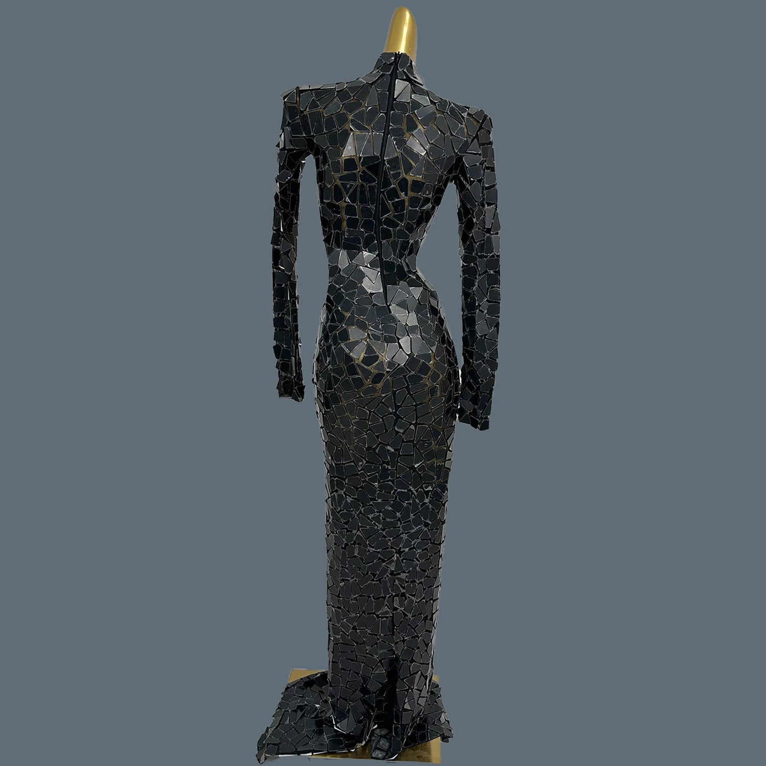 Black Sequins Elegant Long Dress Mesh Dress Cocktail Birthday Queen Maxi Dress Party Photograph Wear Sexy Evening Gown Heifuren