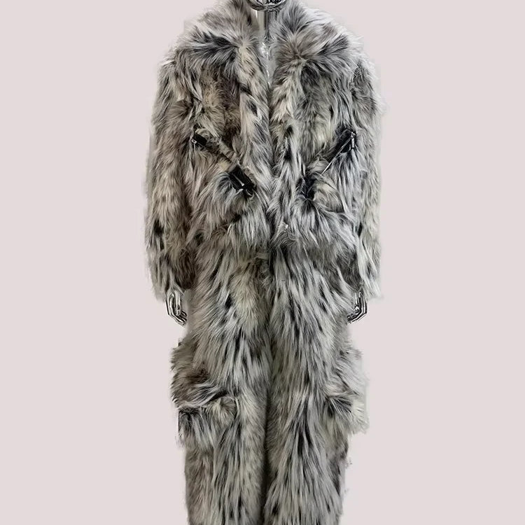 Lautaro Autumn Winter Short Colorful Multicolored Thick Warm Hairy Faux Fox Fur Coat Men Luxury Designer Clothes Fluffy Jacket