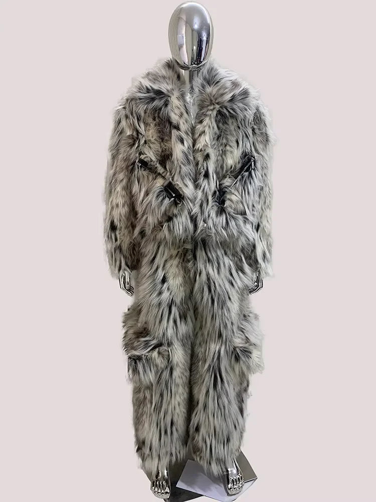 Lautaro Autumn Winter Short Colorful Multicolored Thick Warm Hairy Faux Fox Fur Coat Men Luxury Designer Clothes Fluffy Jacket