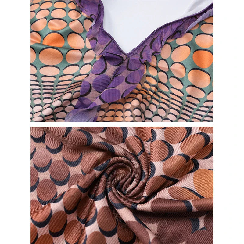 Gtpdpllt 3d Print Asymmetrical Fringed Dress Sexy Summer Outfits For Women Rave Festival Outfits Deep V Backless Short Dresses