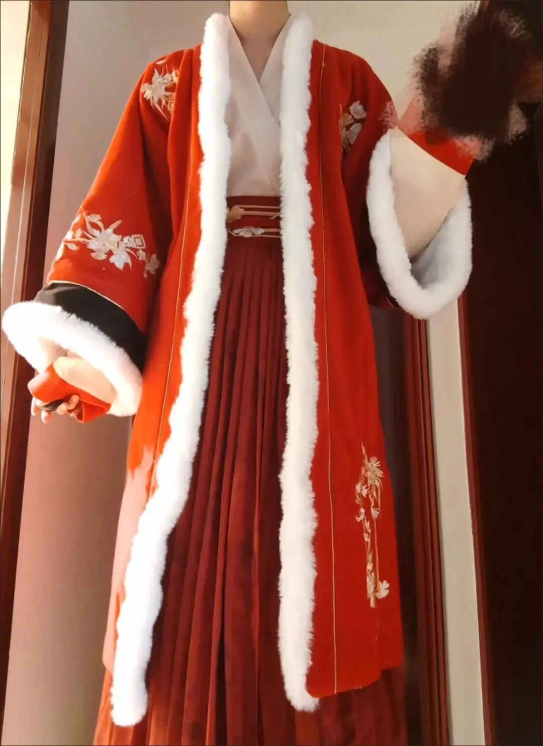 Winter Original Song Dynasty 2024 Hanfu Woolen Sweater Thickened Double-breasted Long Jacket Women Longuette for Girls and Women