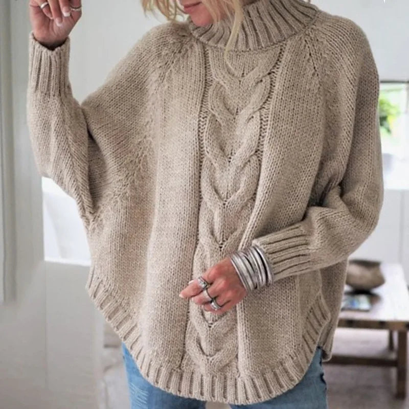 Women Sweater Casual Pullovers Autumn Winter Basics Knitted Korean Loose Striped O-neck Long Sleeve Elegance Sweet B-Khaki One Size