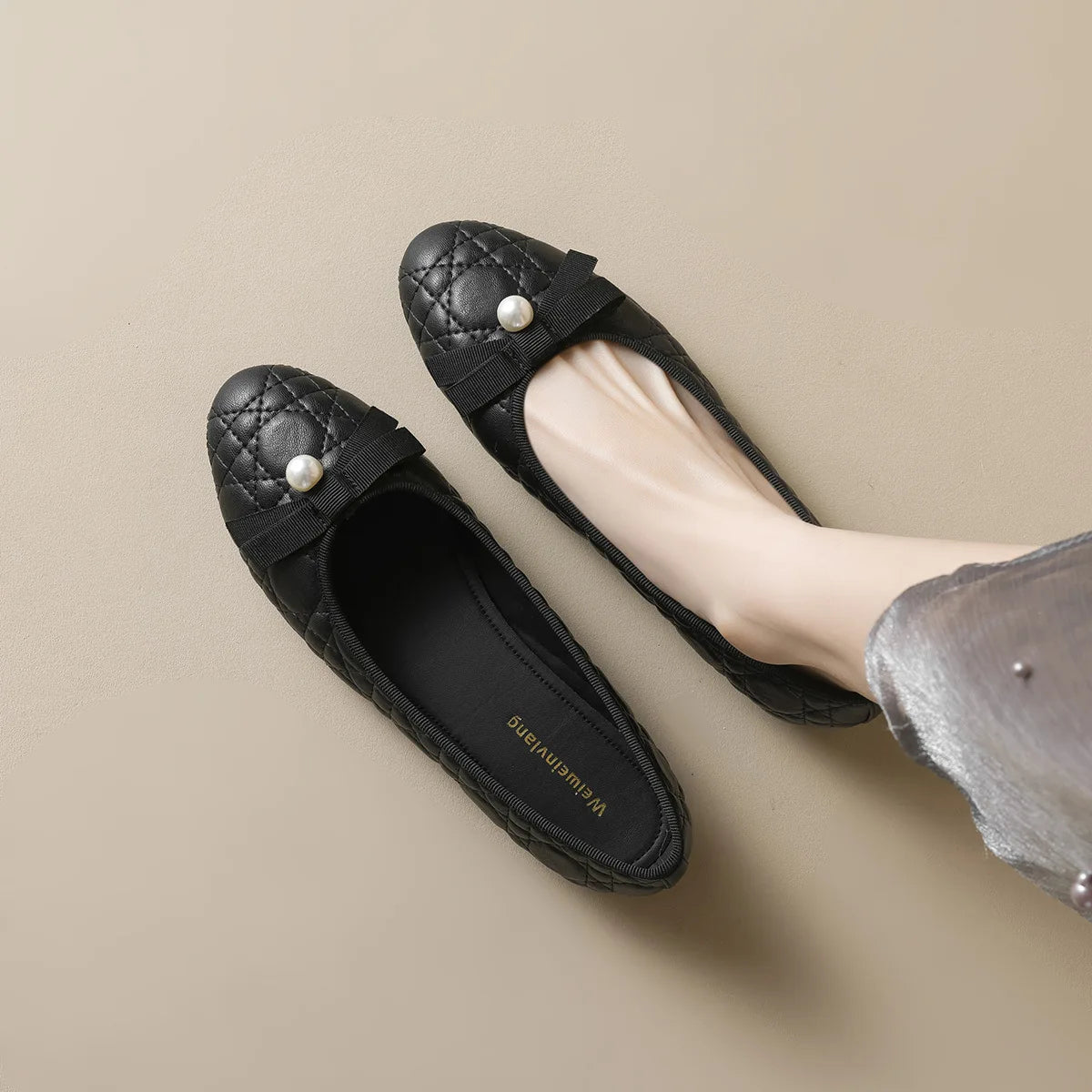 New spring women's outdoor shoes Round toe design Black Mary Jane shoes Ladies casual flat shoes Work shoes Boat shoes 41-43