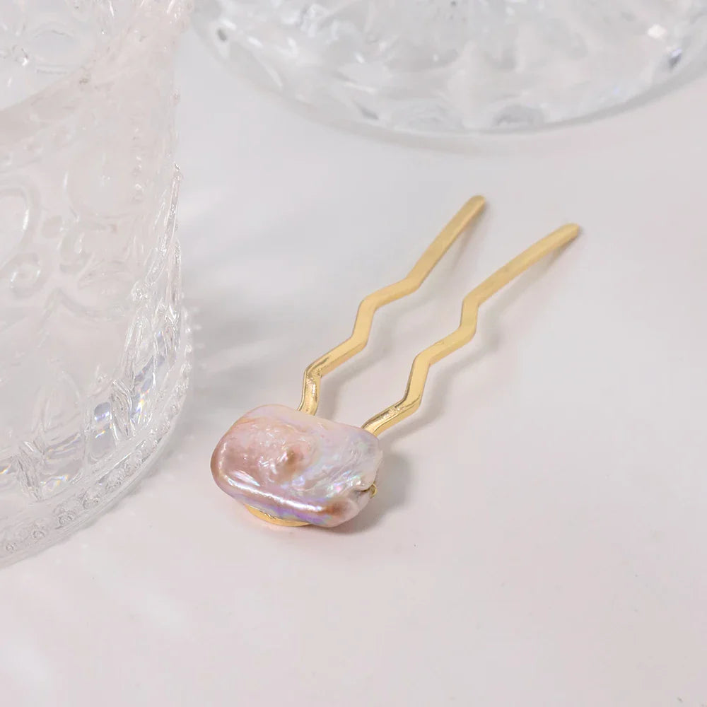 Natural Pearl Retro Hair Accessories Women Luxury Jewelry Hair Clips Flamenco Combs For Hair Girls Hair Pin Gift Gh0110 GH0110B