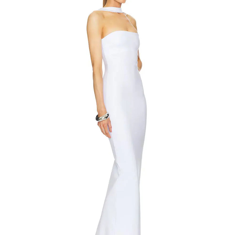 2024 Sexy Women Maxi Dress Fashion Slips Sleeveless Bodycon Off Back Long Bandage Dress Celebrity Cocktail Evening Party Vestido