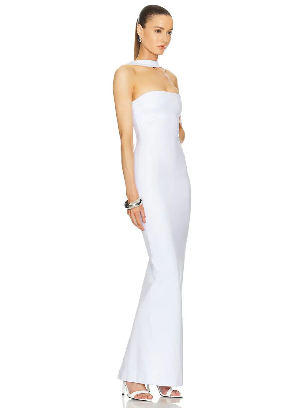 2024 Sexy Women Maxi Dress Fashion Slips Sleeveless Bodycon Off Back Long Bandage Dress Celebrity Cocktail Evening Party Vestido