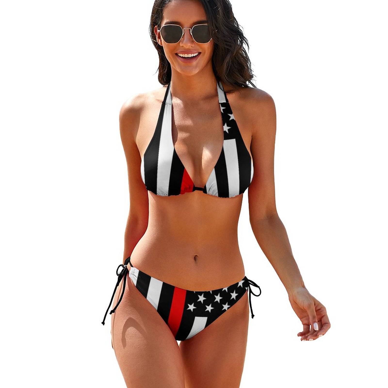 USA Flag Print Bikini Swimsuit Push Up American Stars Stripes Bikinis Set Sweet Swimwear Graphic Swimsuits Sexy Sport Beachwear style-4