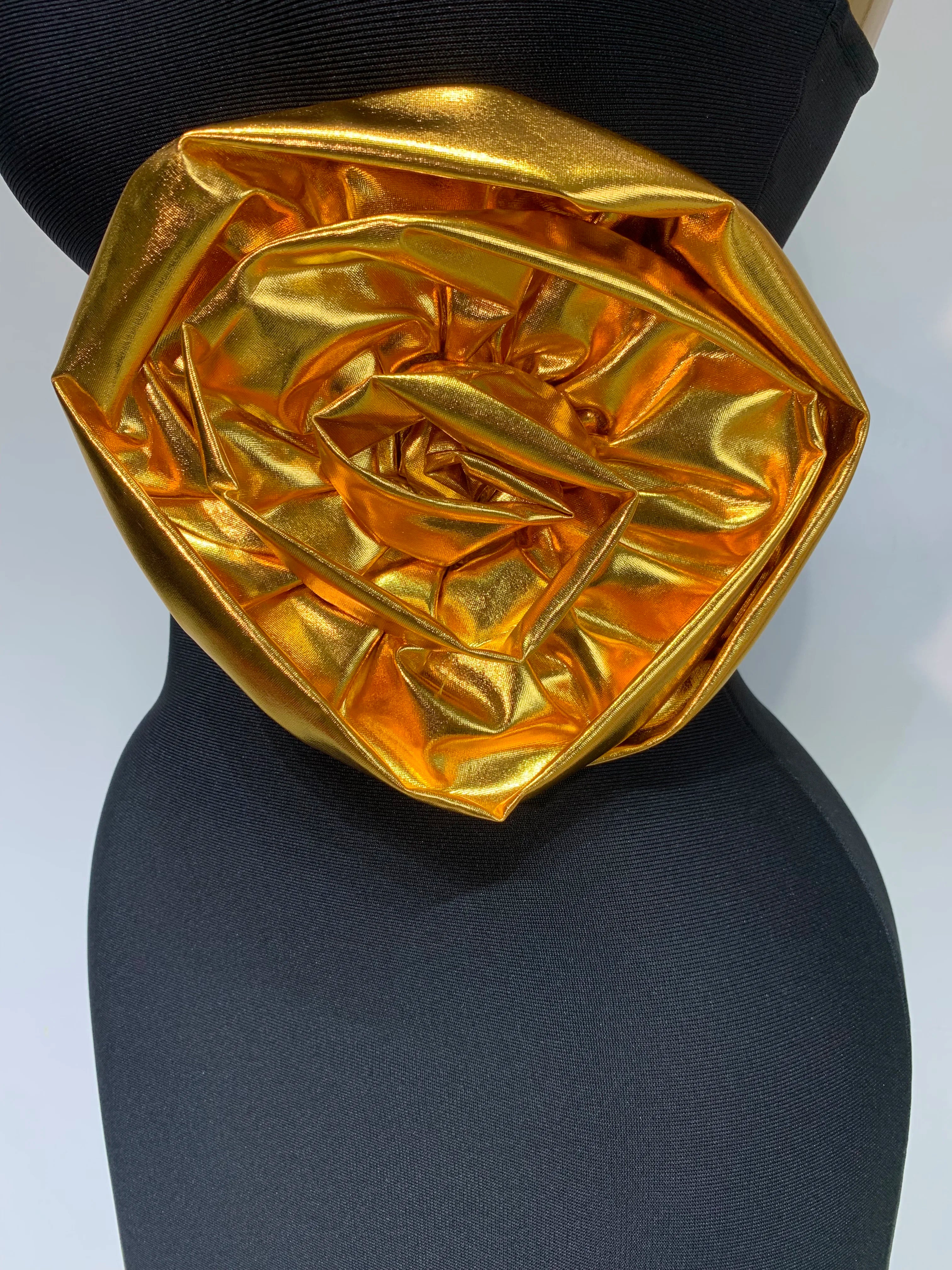 Women Luxury Bandage Bodycon Dress Designer Strapless Gold Appliques Ankle Length Elastic Celebrity Elegant Evening Party Gowns