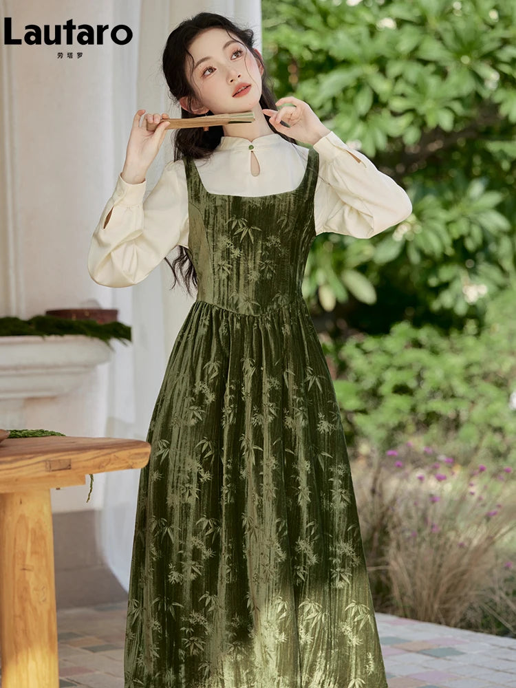 Lautaro Summer Long Colorful Soft Velvet Dresses Woman HIgh Waist Elegant Luxury Designer Clothes Spaghetti Strap Dress 2025