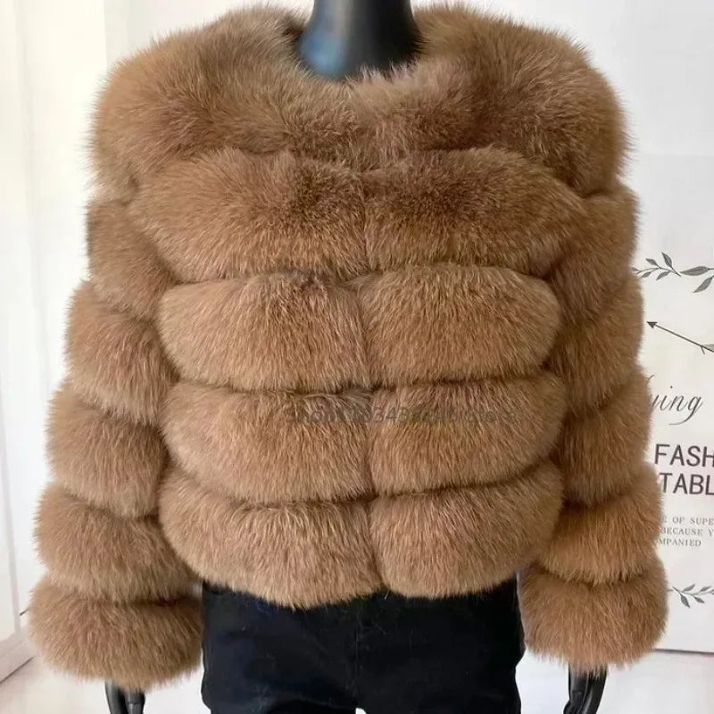 Women's Fashion faux fur coat super hot Autumn Winter women short Faux fox fur fluffy jacket high quality 5xl Ladies furry coats