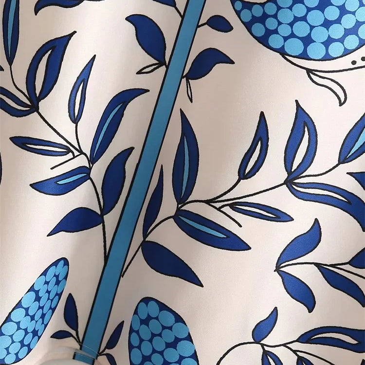 Zevity Women Vintage Position Floral Print A Line Midi Skirt Faldas Mujer Female Retro Summer Side Zipper Slim Vestidos QUN680