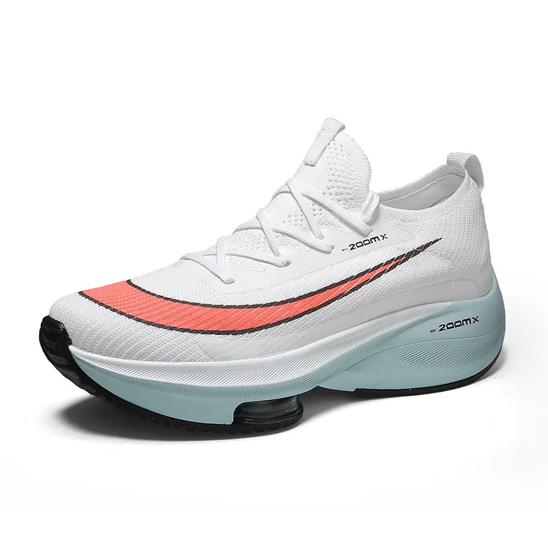 Running Shoes for Men Outdoor Lightweight Soft Sole Sneakers Walking Shoes Luxury Brands Plus Size 45 46 Choice Men Shoes White orange