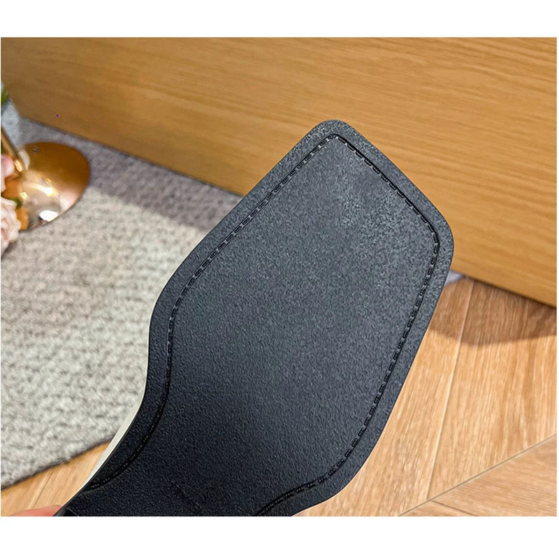 New spring women's outerwear shoes Square toe design Mary Jane shoes Women's casual low-heeled shoes Work boat shoes 41-43