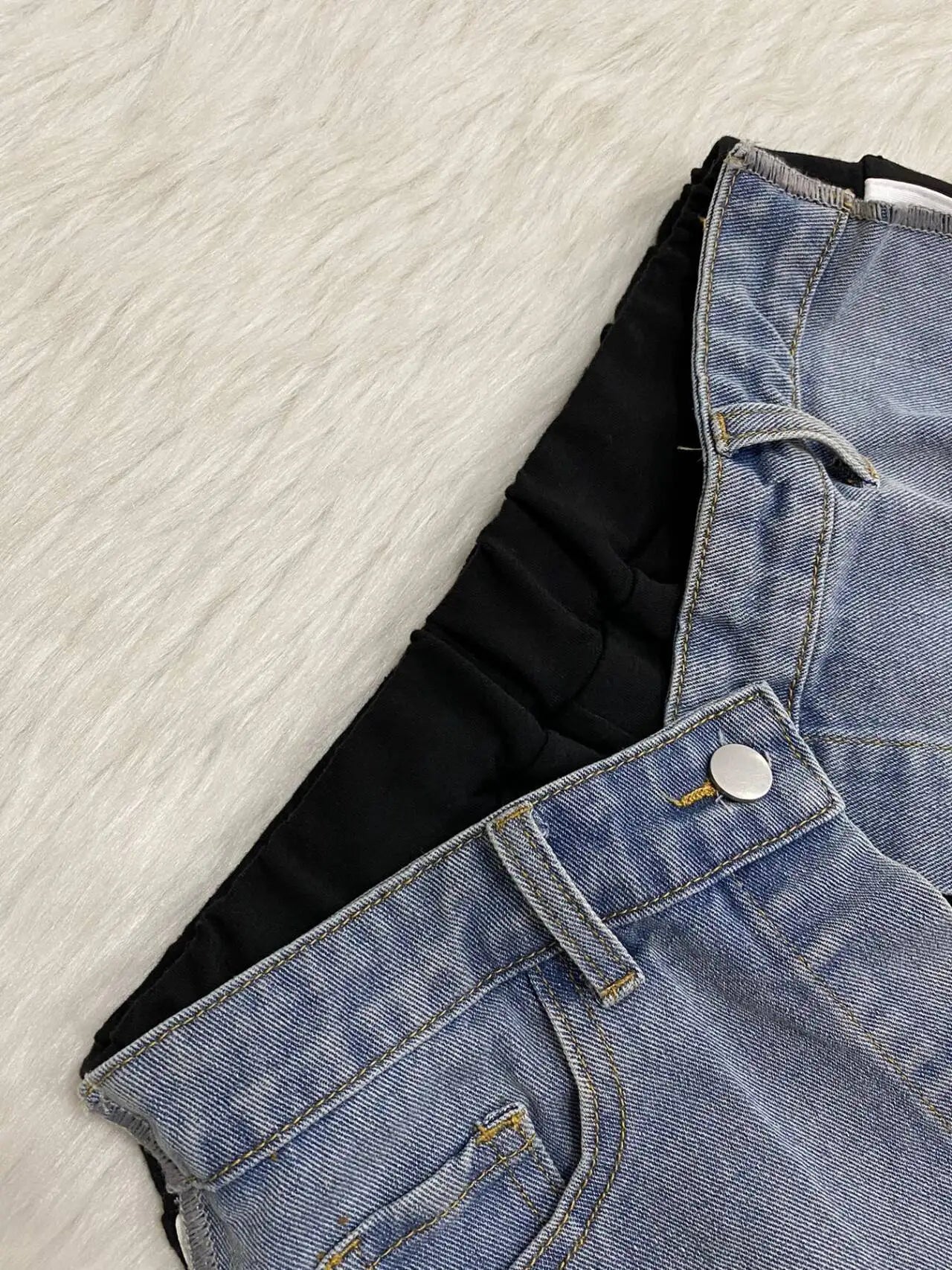 Fashion Women Denim Patchwork Pocket Side Wide Leg Loose Jogger Pants 2024 Active Jean Splicing Sweatpants Trousers