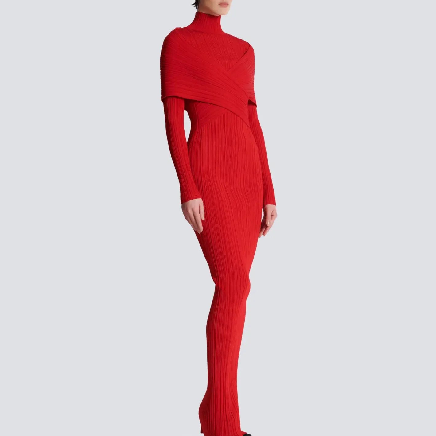 2025 New Celebrity Red Carpet Evening Party Dress Women Long Sleeve Sexy Bodycon Long Bandage Celebrate Birthday Party Dress