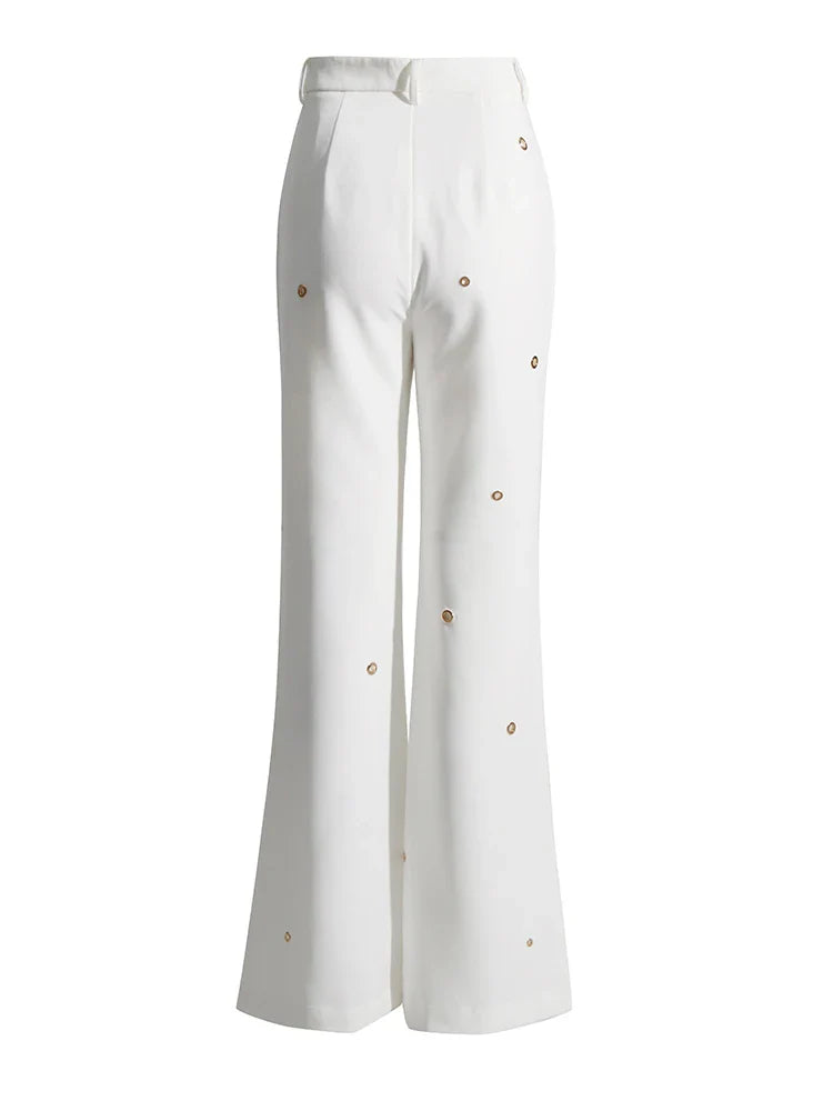 Soild Minimalist Sets For Women Turn Down Collar Long Sleeve Patchwork Button Pockets Set Female Fashion Clothing