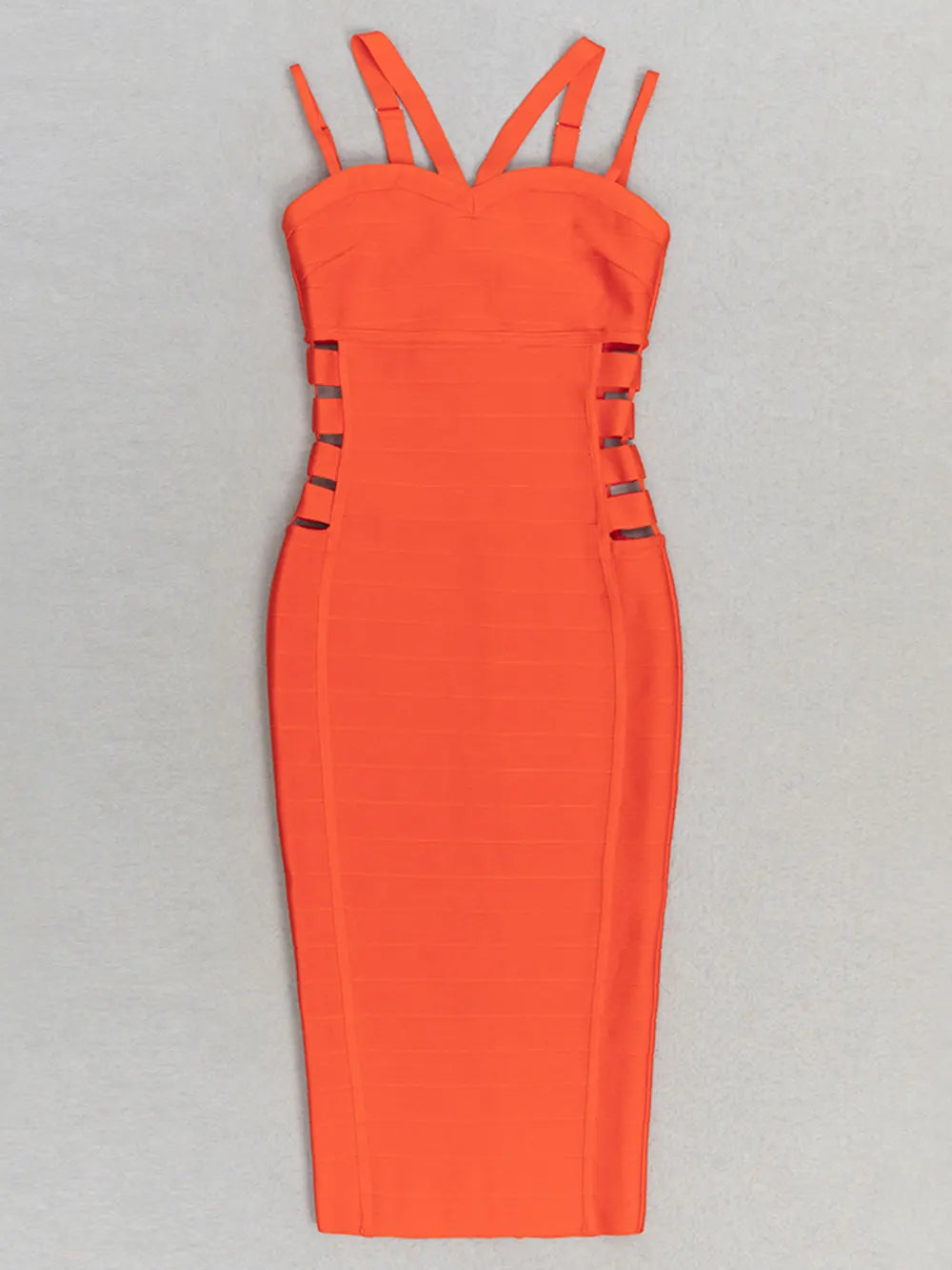 2025 Sexy Women's Bandage Dress Spaghetti Strap Sleeveless Bodycon Hollow Design Dress Cocktail Evening Party Vestidos