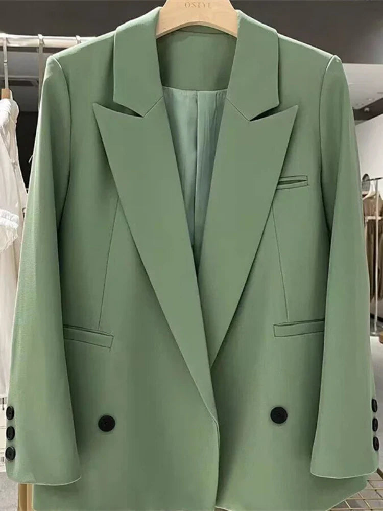 Chic Office Lady Blazer Women's Coats Spring Autumn Female Tops Street Trend Ladies Outerwear Blazers for Women Jacket Clothing
