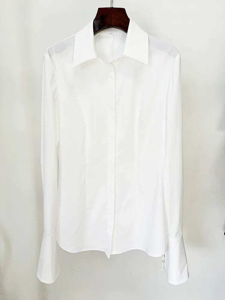 High Street Women Fashion Casual Long Sleeve Shirt A-Line Printed Skirt 2 Pieces Dress Office Lady Fashion Wear shirt