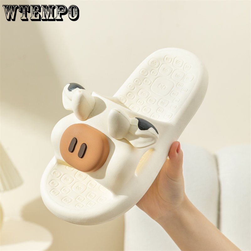 Women's Cute Cartoon Slippers Summer Pig Shower Flip Flops Indoor Sweet Girl Slides Ladies Shoes Wholesale Dropshipping