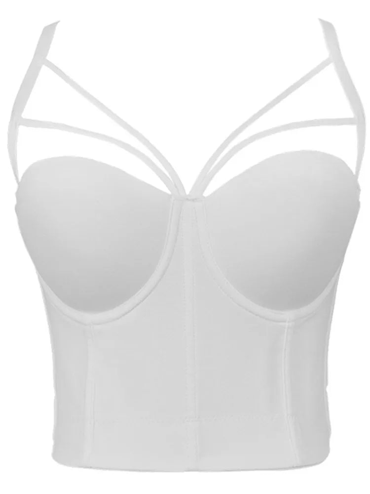 5 Colors Women Sexy Designer Summer V Neck Nude Black White Red Pink Cotton Camisole Tops Ladies Camis Crop Tops WHITE