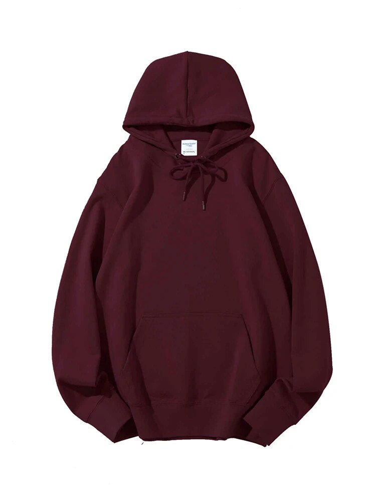 Streamgirl Winter Warm Fleece Hoodies For Women Green White Loose Sweatshirts With Hoodie Pink Pullover Hoodies Women Velvet Top Wine red