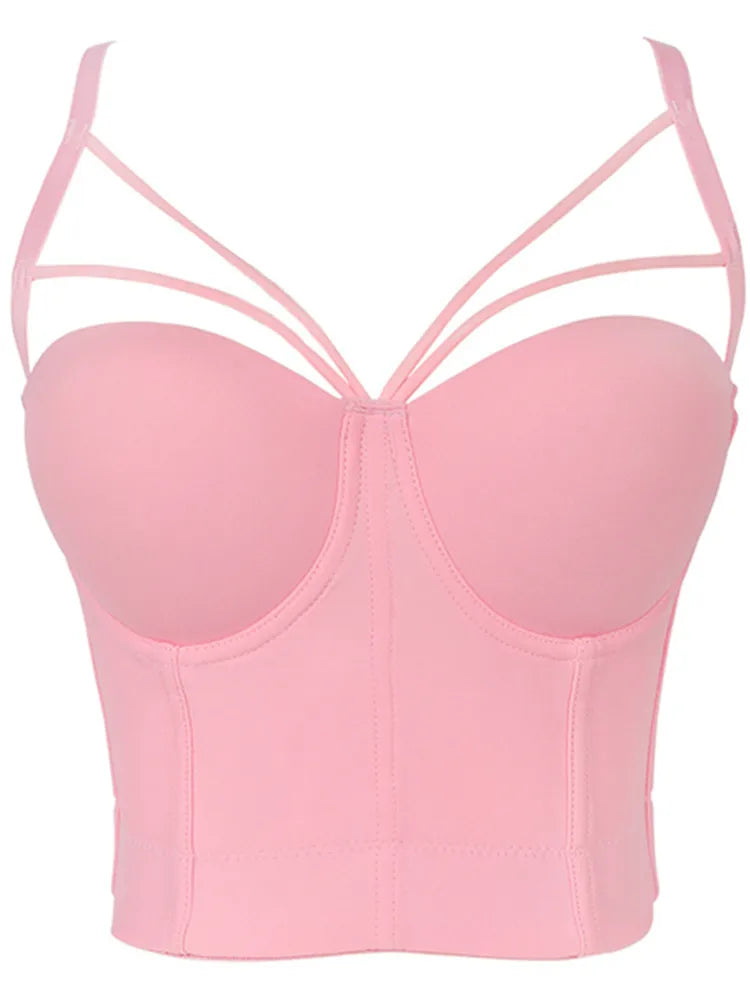 5 Colors Women Sexy Designer Summer V Neck Nude Black White Red Pink Cotton Camisole Tops Ladies Camis Crop Tops Pink