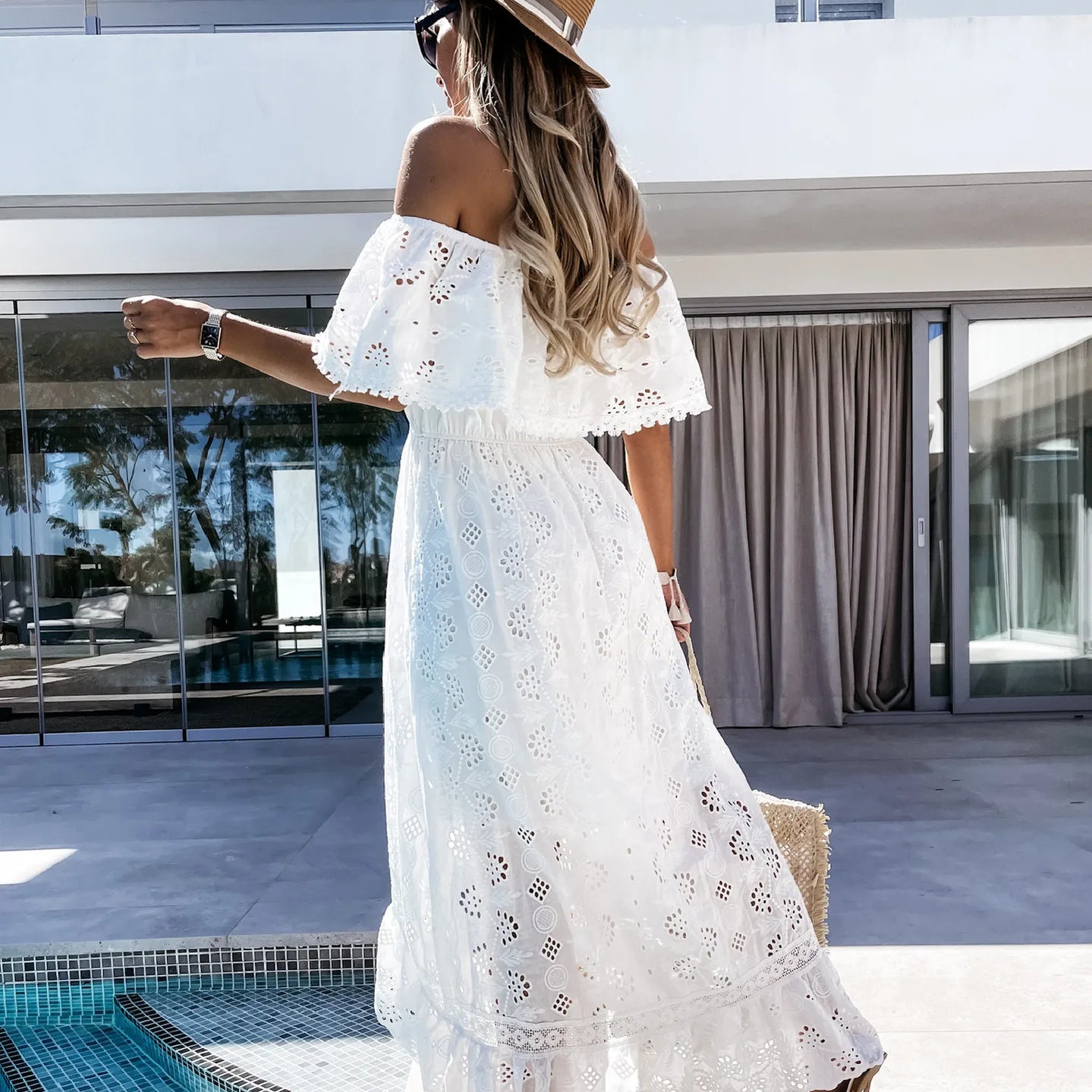 Summer White Dress For Woman 2023 Trendy Casual Beachwear Cover-ups Outfits New Boho Hippie Chic Long Maxi Dresses Elegant Party