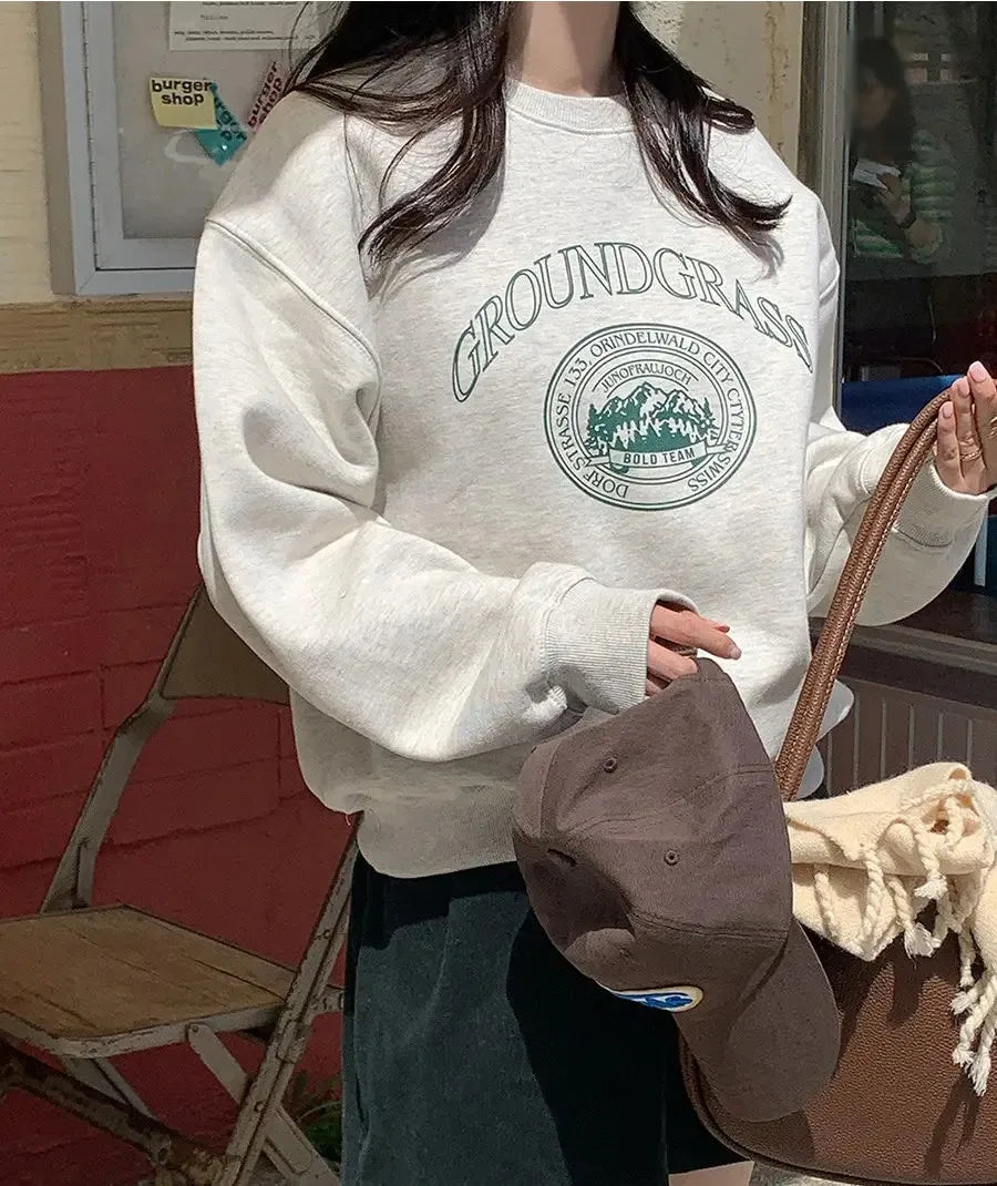 Women Sweater Casual Pullovers Autumn Winter Basics Knitted Korean Loose Striped O-neck Long Sleeve Elegance Sweet One Size