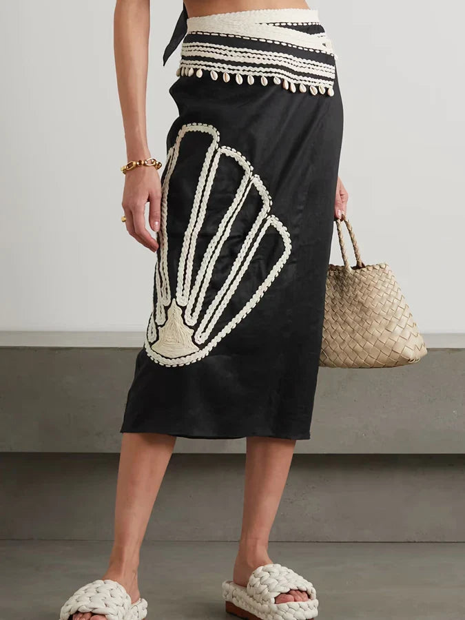 White Simple Print Fashion Bikini Swimsuit Two Pieces Tankini Women Holiday Beach Dress Patchwork Women String Bathing Suit WHITE