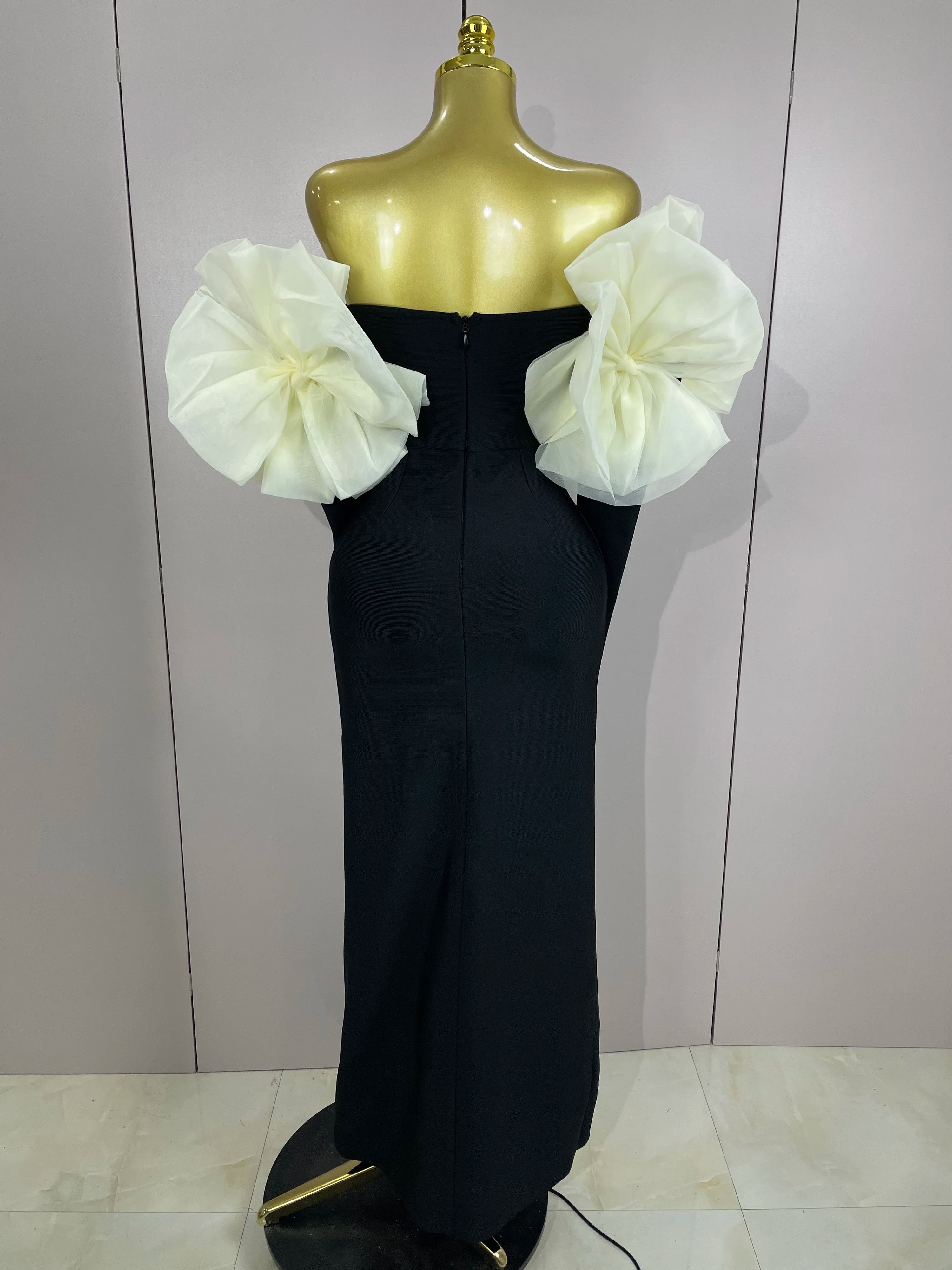 2025 New Women Sexy Off Shoulder Red Bodycon Bandage Dress Long Sleeved Celebrity Elegant Backless Dress Luxury Birthday Dresses