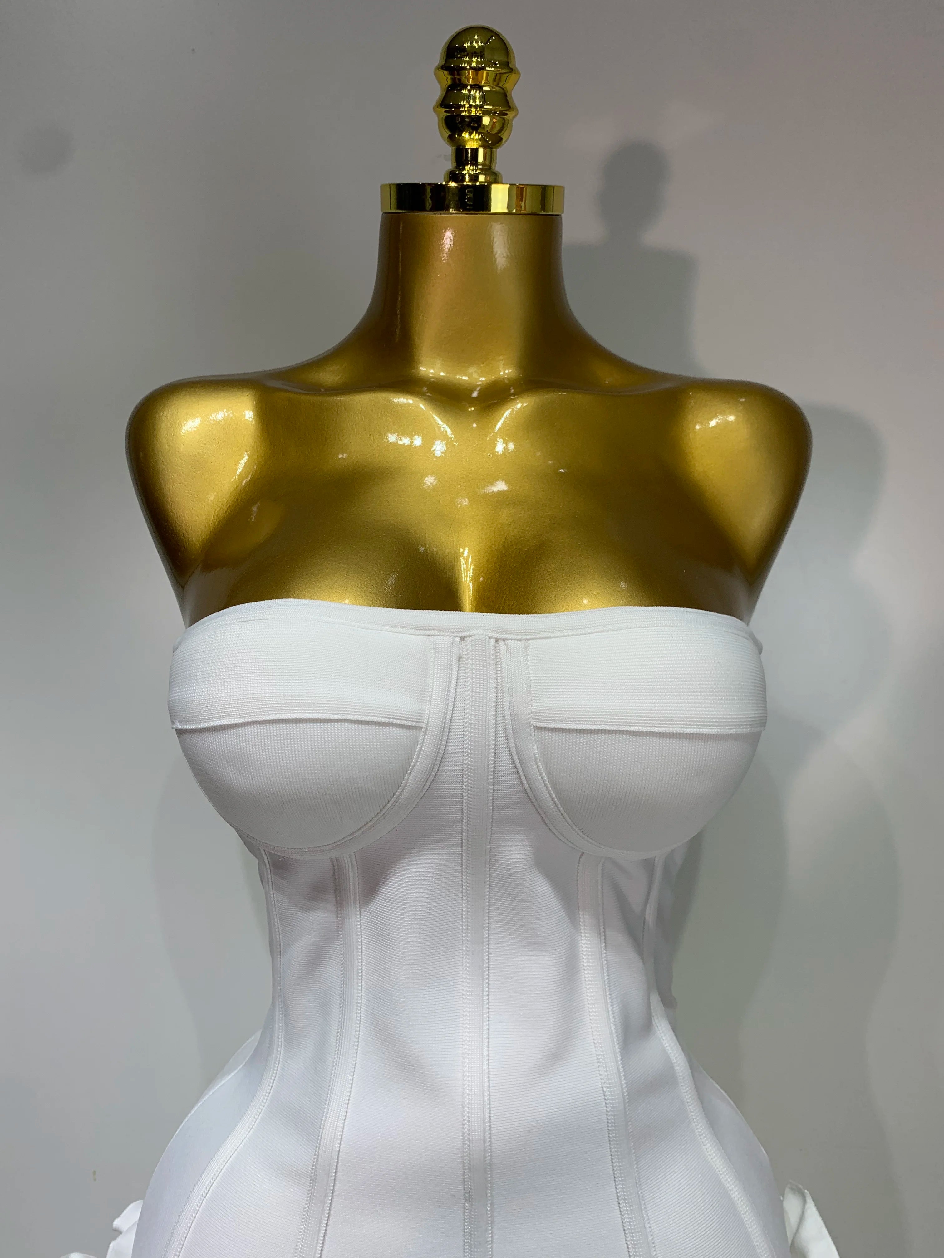 Women Sexy Strapless Flower Prom Gown Mini Dress Celebrity Red Carpet Fashion Evening Party Celebrate Birthday Club Dresses