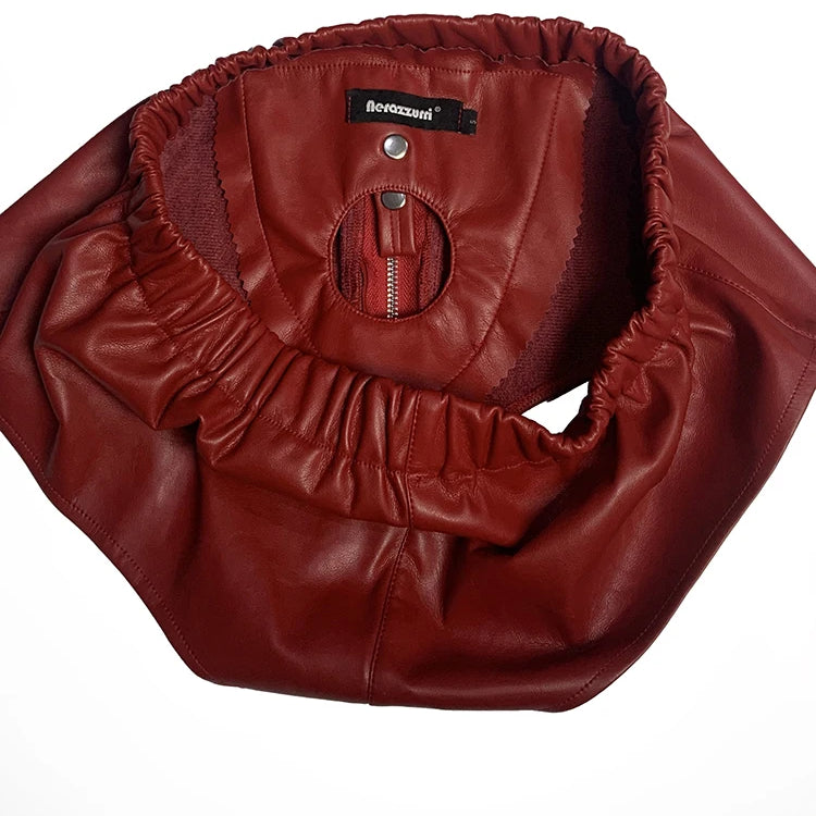 Lautaro Summer Soft Red Faux Leather Shorts for Men Elastic Waist Luxury Designer Emo Clothes Mens Underwear Sexy Thong 2025