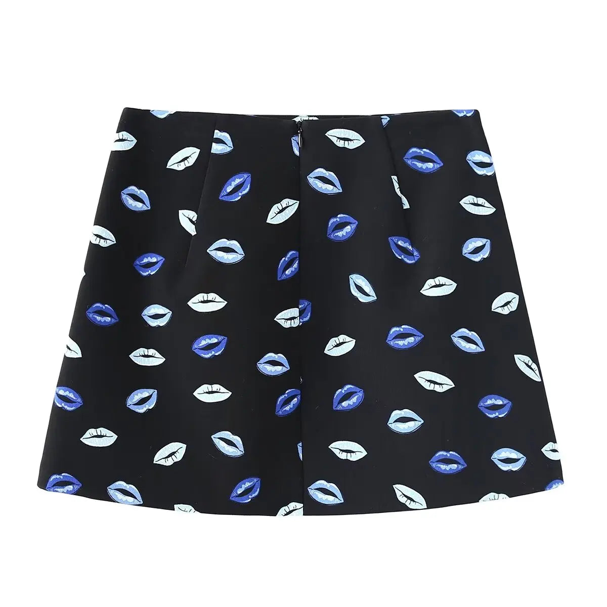 TRAF Print Mini Skirts for Women High Waist Pleated Skirt Women Contrast Short Women's Skirts Streetwear Retro Skort Women