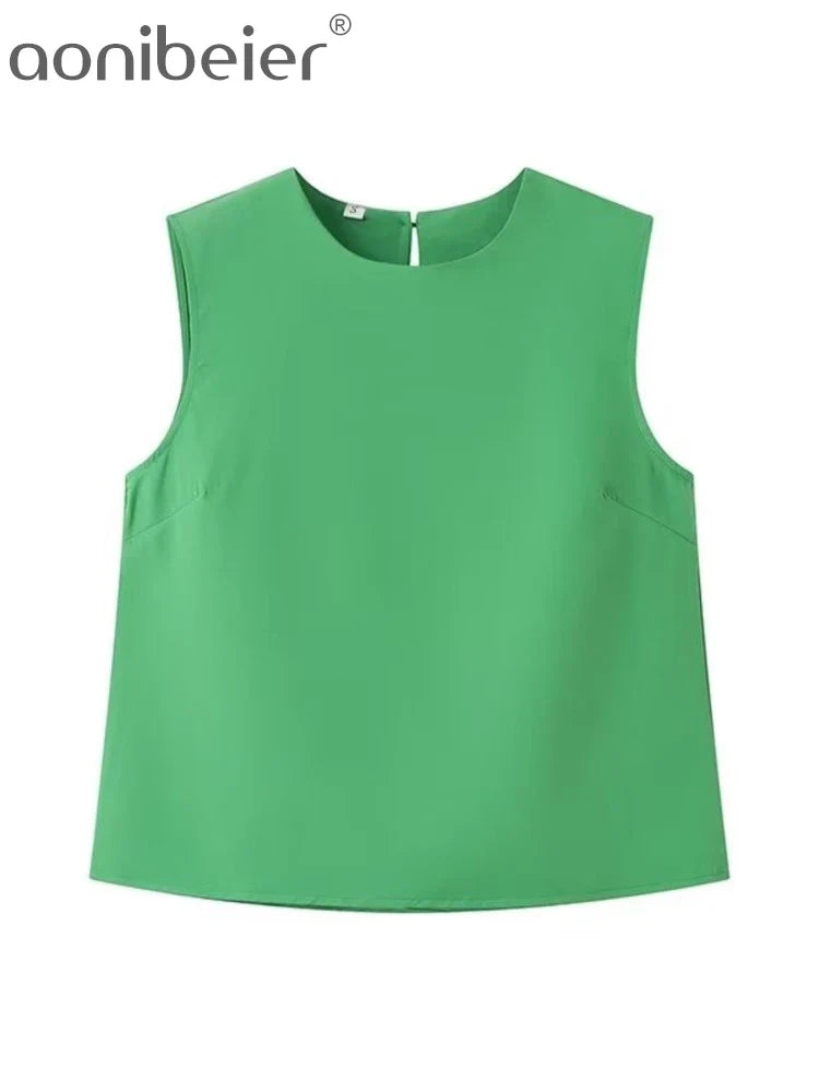 Aonibeier 3D Flowers Women Mini Skirt Suits Traf Summer Sleeveless Blouse Female Crop Top Extreme Short Skirt Sets Y2K