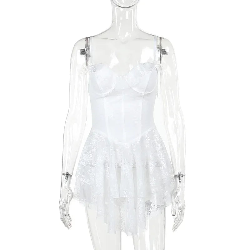 Autumn New Sexy Hot Girl Hollow Long Sleeve Top Fashionable and Slim Hollow 2-piece Pants Suit Club Clothing Vestidos WHITE