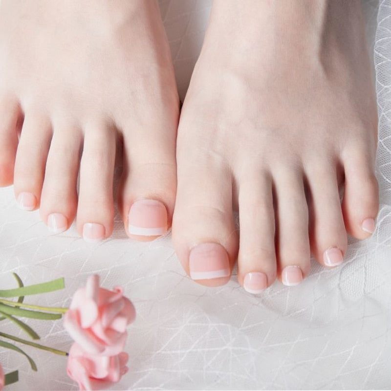 Press On Toenails 2024 Summer False Toenails For girls Cute Nail for Foot Artificial Nail tips Full Cover Nails feet False Nails T 3