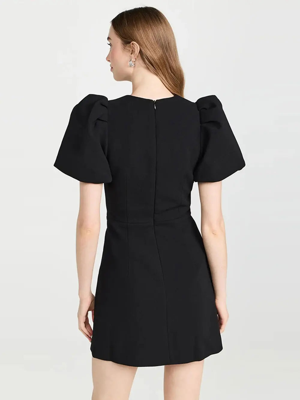 2024 Sexy Women's Water Diamond Butterfly Knot Design Bandage Dress O-Neck Bubble Short Sleeve Hollow Bodycon Mini Dress Vestido