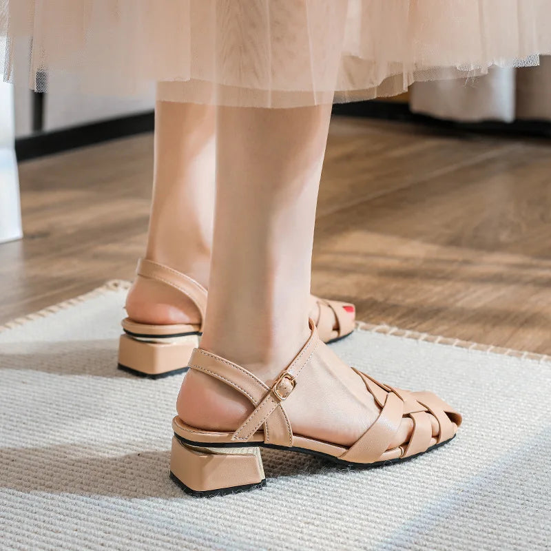 2023 summer women's sandals roman style fashion design party and work wear ladies casual shoes High heel Large size 41-43