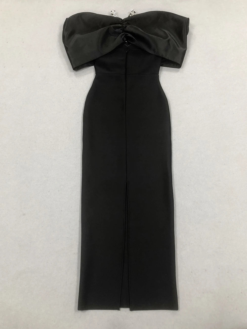 Sexy Off Shoulder Diamond Elegant Celebrity Evening Cocktail Tight Bandage Long Dress Women'S Spaghetti Strap Party Gowns