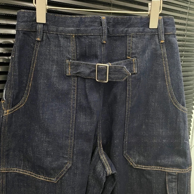 Autumn Winter New Fashion Vintage Denim Pants For Women High Waist Loose Straight Wide-Leg Denim Pants Female 11A07570