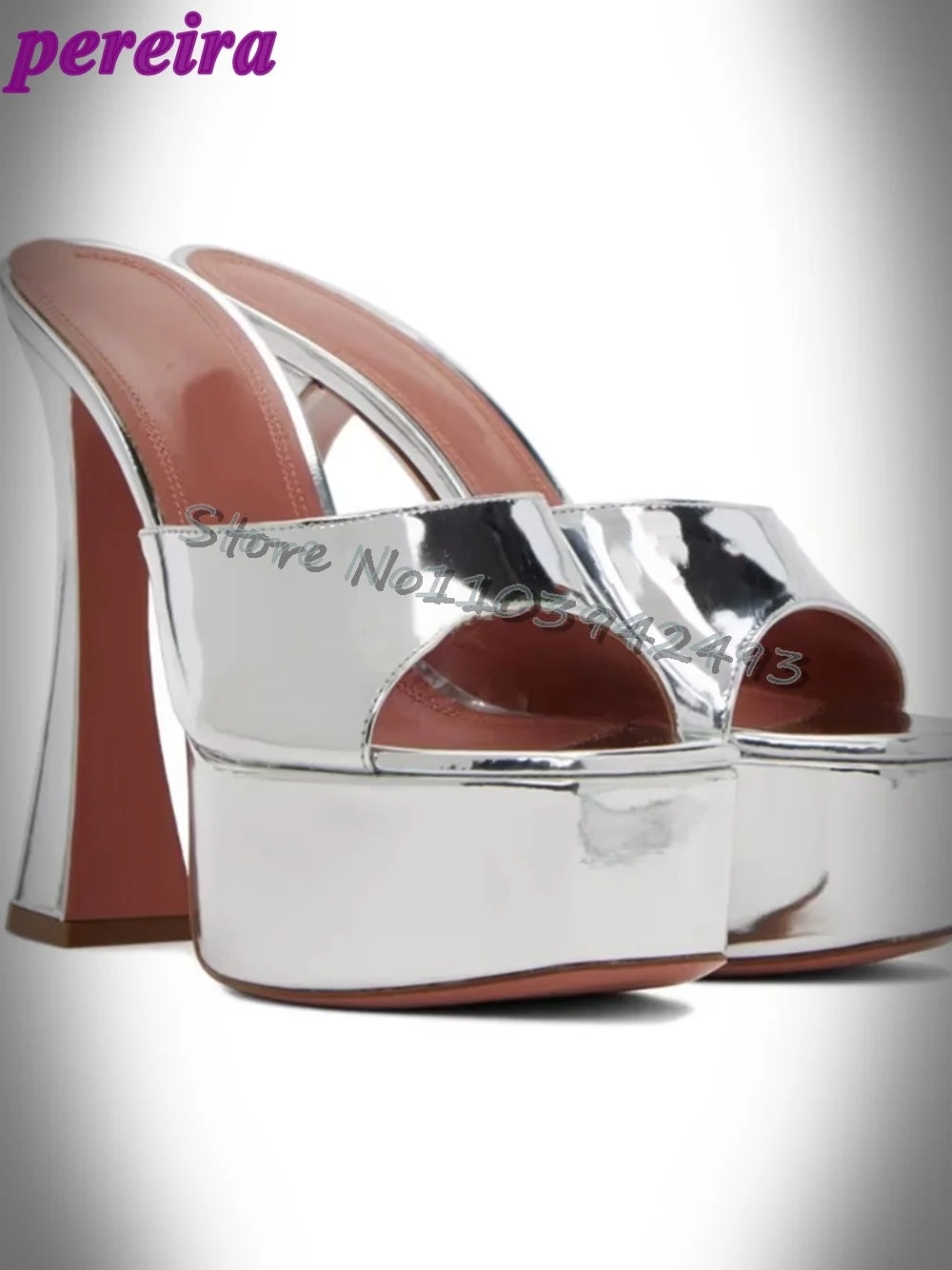 Black Velvet Platform Sandals Square Chunky Heels Women's High Heel Shoes for Party Wedding Female Dress Shoe Platform Sandals w silver