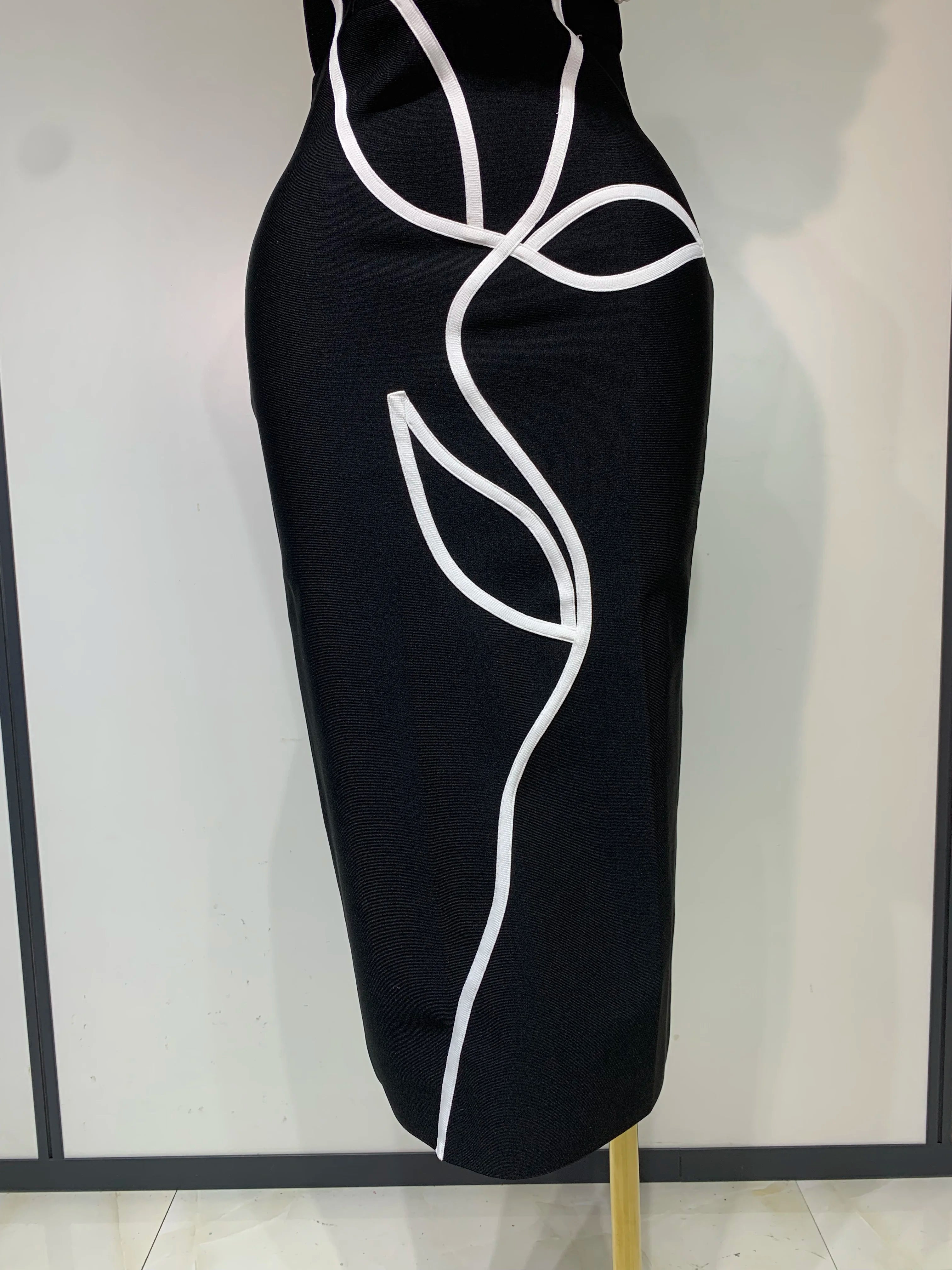 Women Sexy Off Shoulder Backless Bandage Dress Celebrity Elegant Flowers Evening Party Luxury Bithday Outfit Fashion Show Gowns