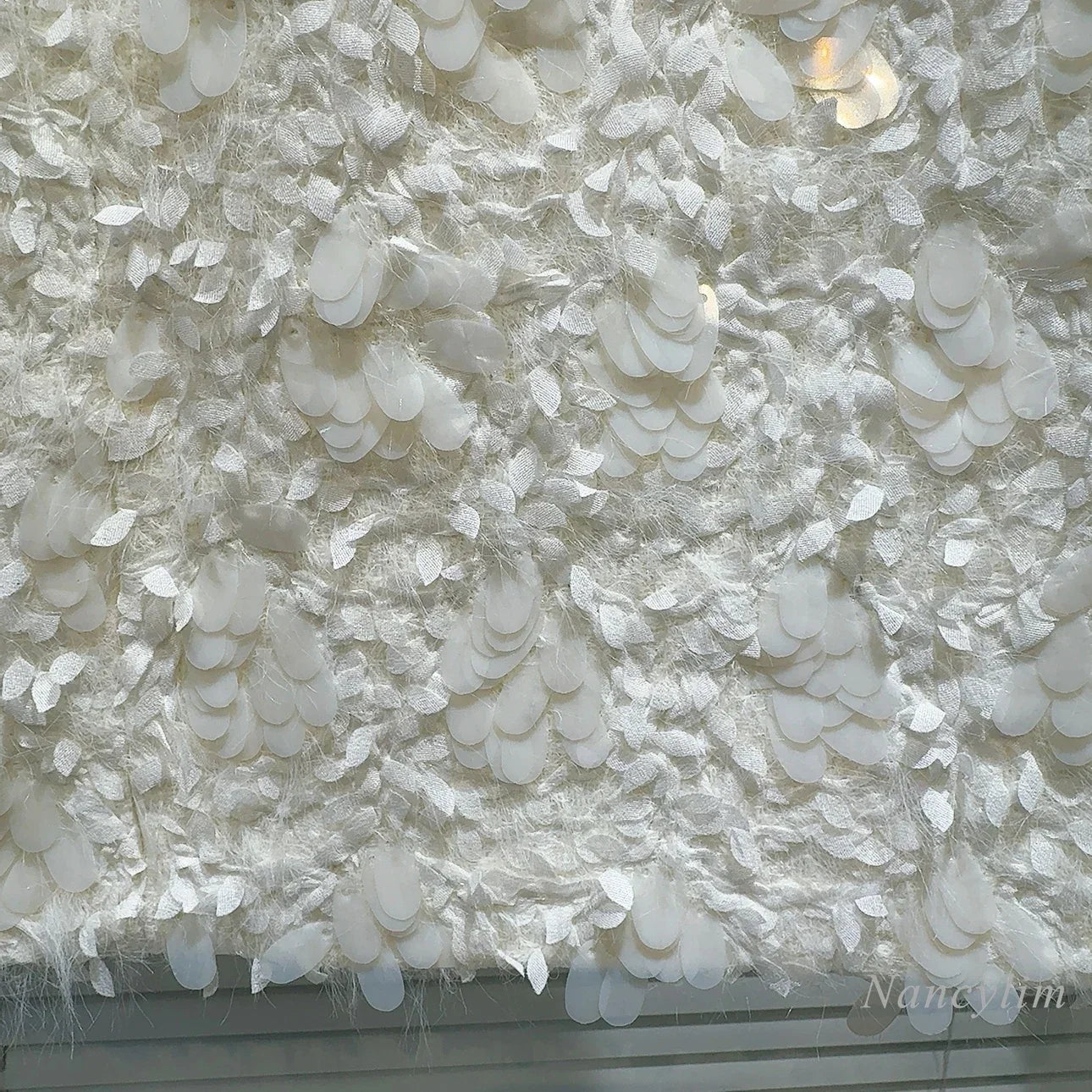 Autumn New Chic Sequined Tweed Temperament Celebrity Short Skirt A-shaped Skirts for Women Elegant White Skirts