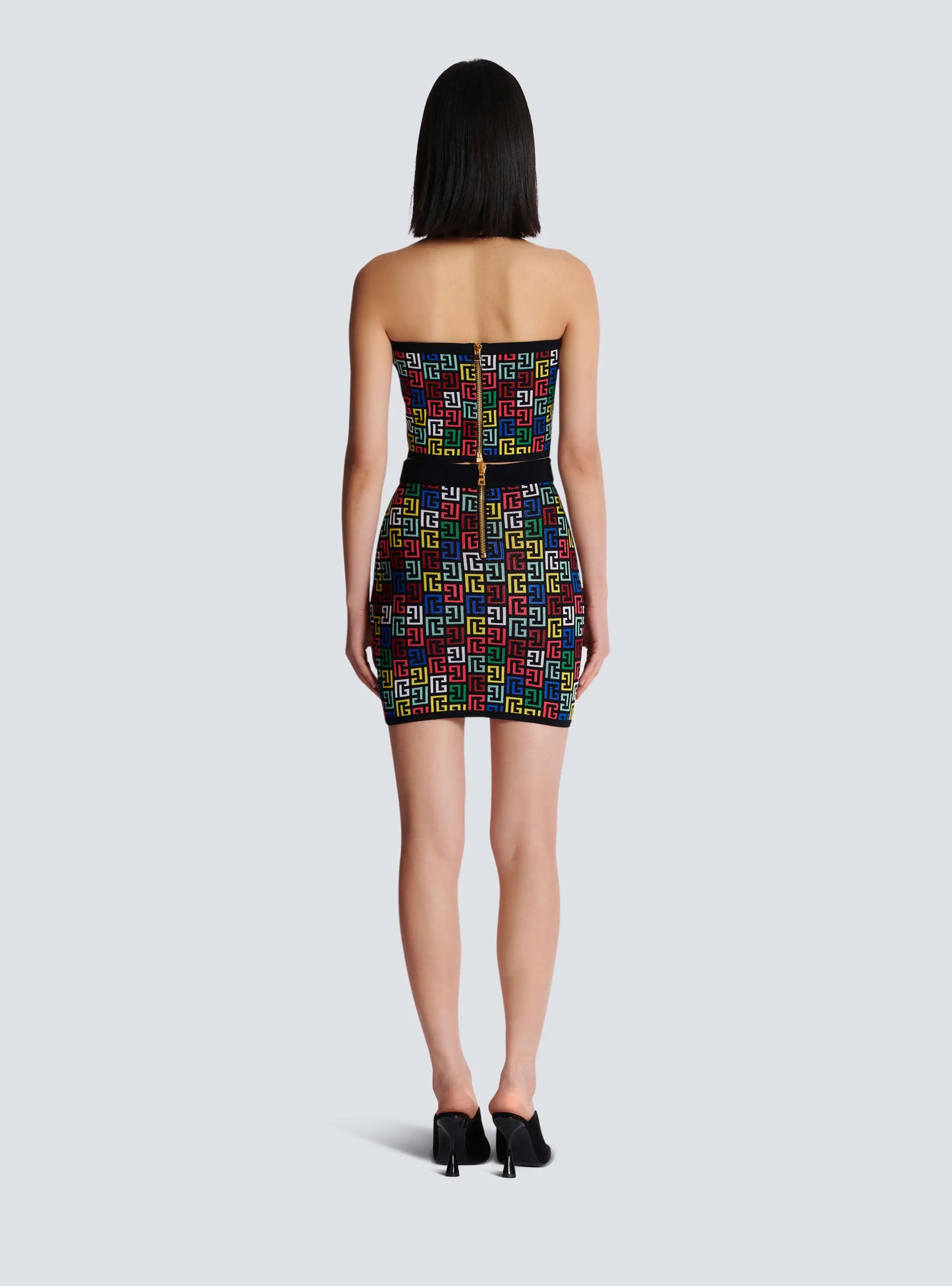 Women Sexy Halter Backless 2 Pieces Bodycon Mini Dress Jacquared Off the Shoulder Celebrate Nightclub Party Outfit