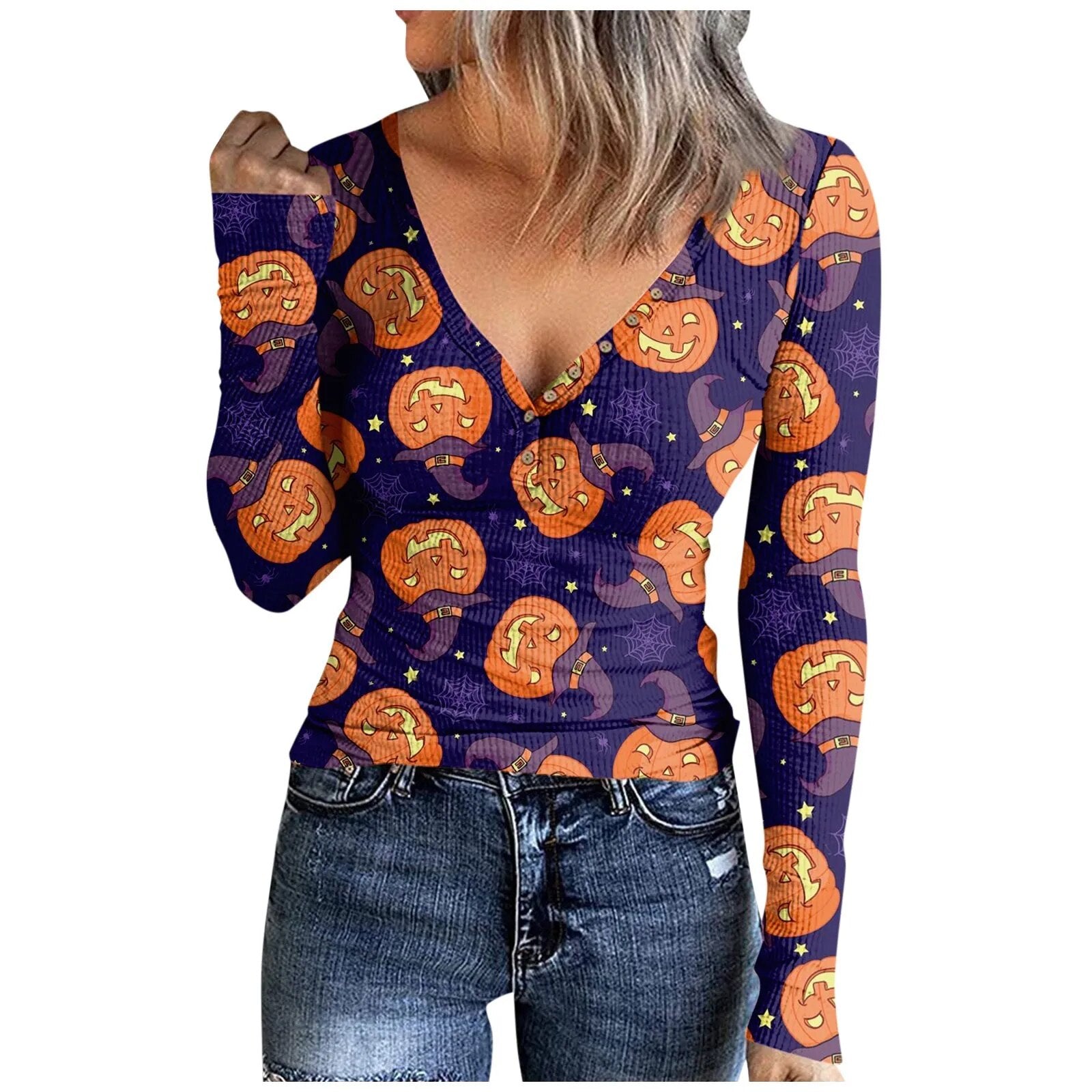 Oversized Hoodie Elegant V Neck Women Pullover Winter 2024 Casual Long Sleeves Halloween Women Sweatshirts Худи Оверсайз Orange