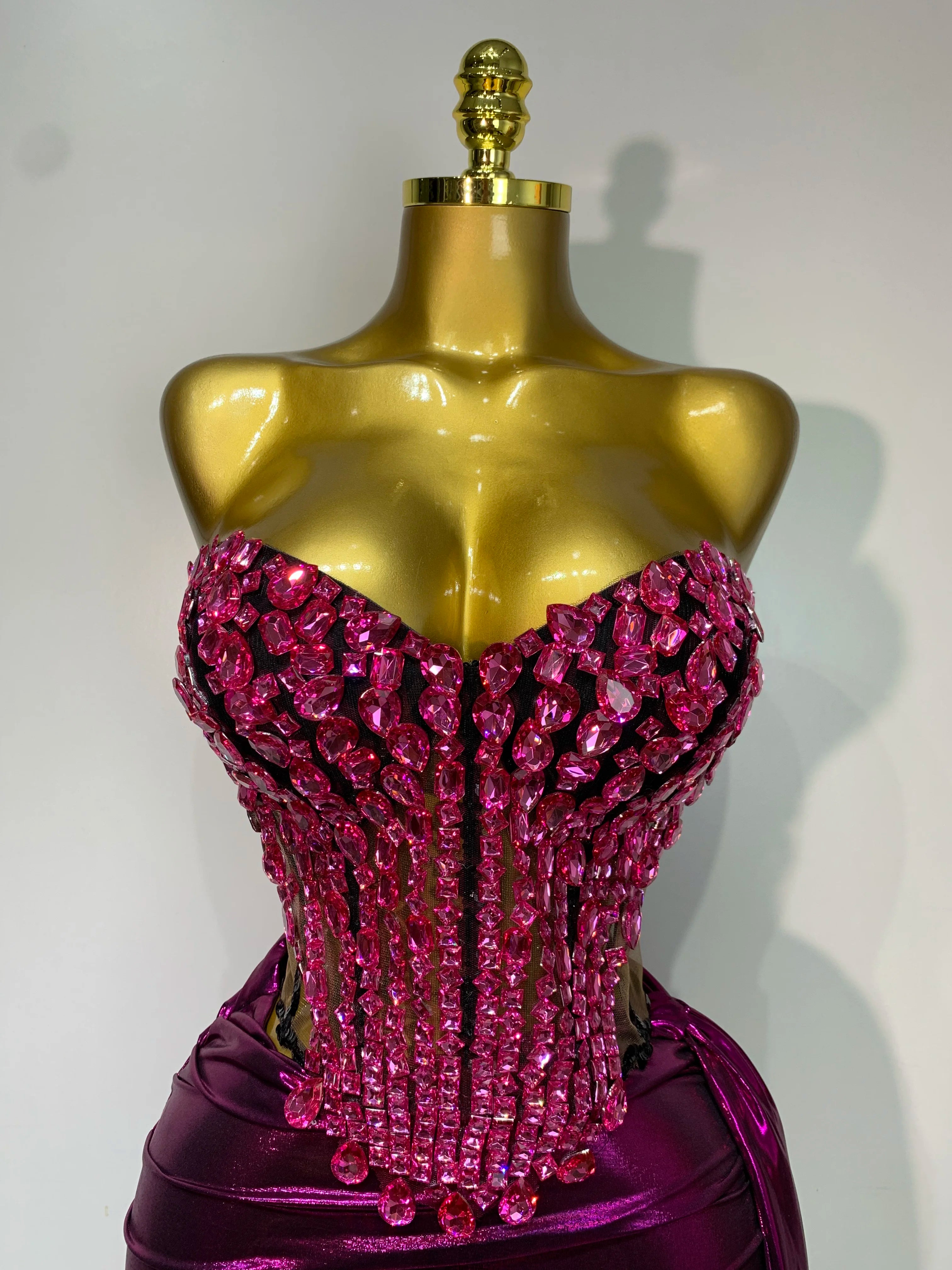 Luxury Birthday Party Celebration Dress Singer Dancer Stage Perform Clothing Drag Queen Costume Evening Party Nightclub Outfit