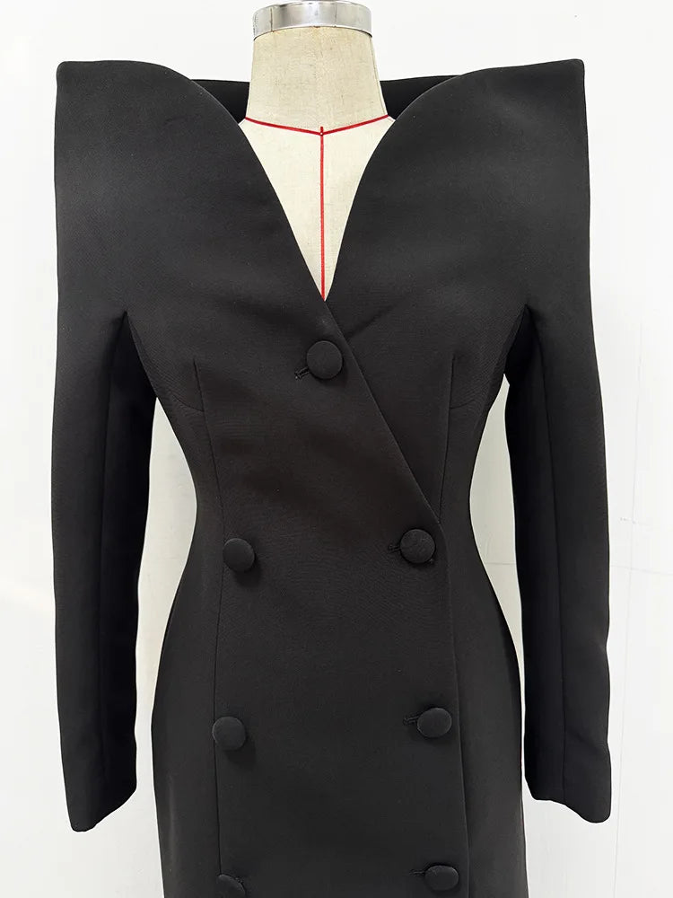 Black Red Color Women Long Sleeve Sexy Off the Shoulder Bodycon Mid-calf Evening Party Dress Celebrity Red Carpet Outfit