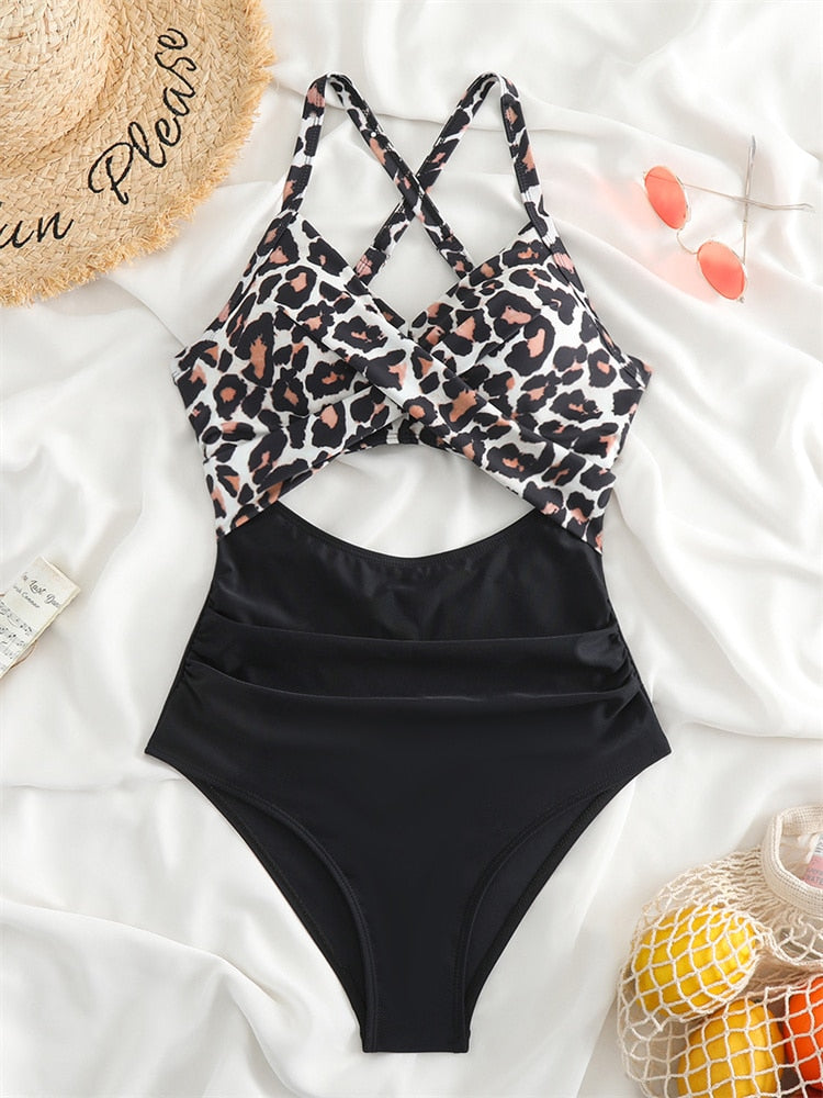 Swimwear Push Up One Piece Swimsuit - New Monokini Sexy Cut Out Bathing Suit Female Swimming Beach Wear Summer Bodysuit 2